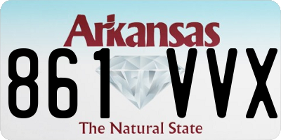 AR license plate 861VVX