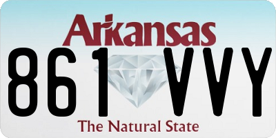 AR license plate 861VVY