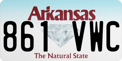 AR license plate 861VWC
