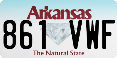 AR license plate 861VWF
