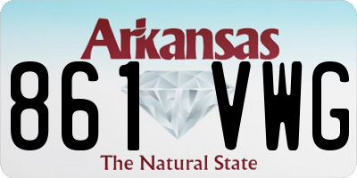 AR license plate 861VWG