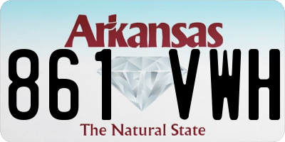 AR license plate 861VWH
