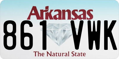 AR license plate 861VWK