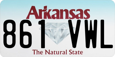 AR license plate 861VWL
