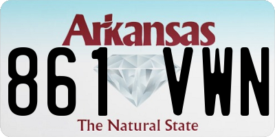 AR license plate 861VWN