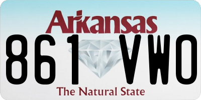 AR license plate 861VWO