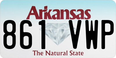 AR license plate 861VWP