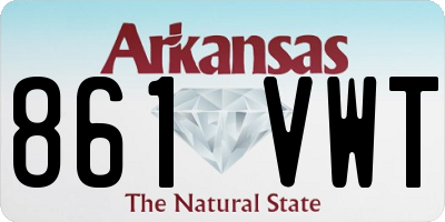 AR license plate 861VWT