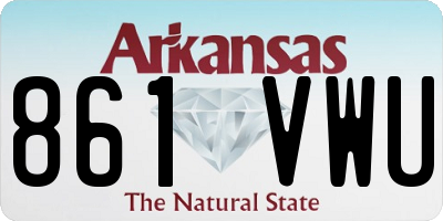 AR license plate 861VWU