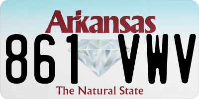 AR license plate 861VWV