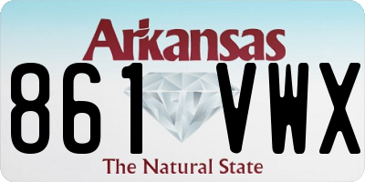 AR license plate 861VWX