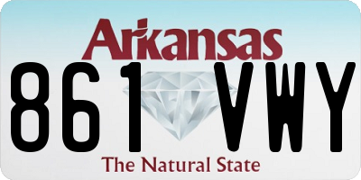 AR license plate 861VWY