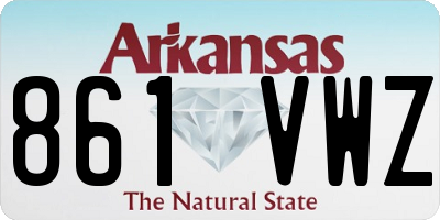 AR license plate 861VWZ