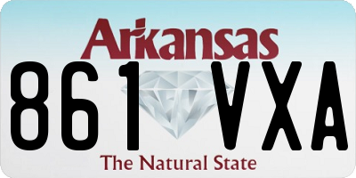 AR license plate 861VXA