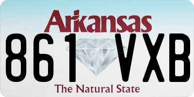 AR license plate 861VXB
