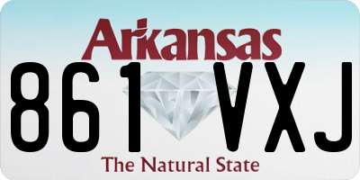 AR license plate 861VXJ