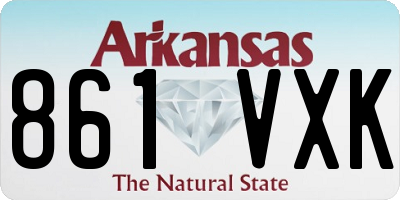 AR license plate 861VXK