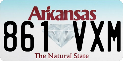 AR license plate 861VXM