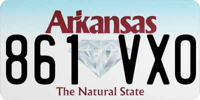 AR license plate 861VXO