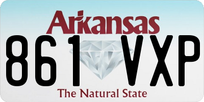 AR license plate 861VXP