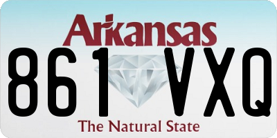 AR license plate 861VXQ