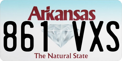 AR license plate 861VXS