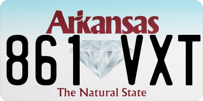 AR license plate 861VXT