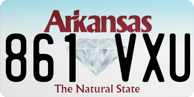 AR license plate 861VXU