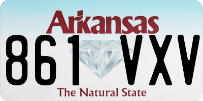 AR license plate 861VXV