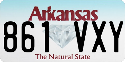 AR license plate 861VXY