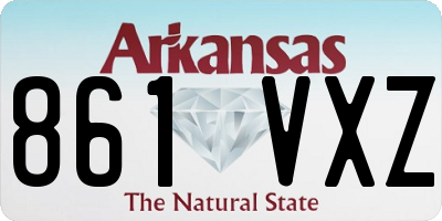 AR license plate 861VXZ