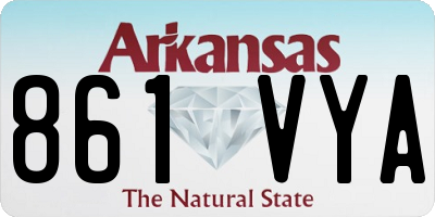 AR license plate 861VYA