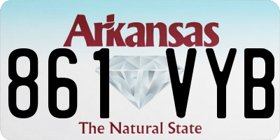AR license plate 861VYB