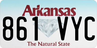 AR license plate 861VYC