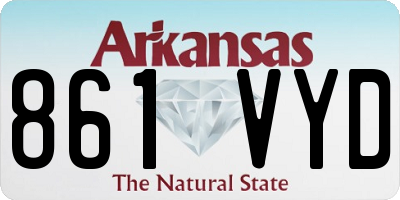AR license plate 861VYD