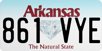 AR license plate 861VYE