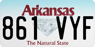 AR license plate 861VYF