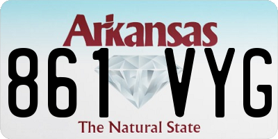 AR license plate 861VYG