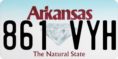 AR license plate 861VYH