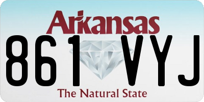 AR license plate 861VYJ