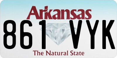 AR license plate 861VYK