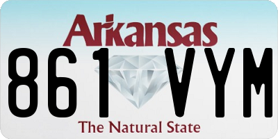AR license plate 861VYM
