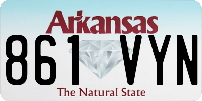 AR license plate 861VYN