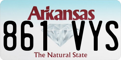 AR license plate 861VYS