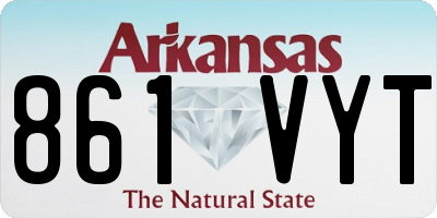 AR license plate 861VYT