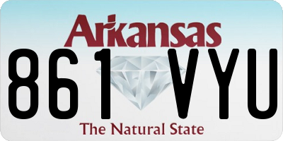 AR license plate 861VYU
