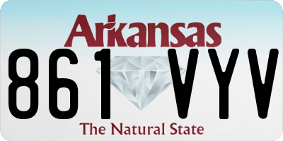 AR license plate 861VYV