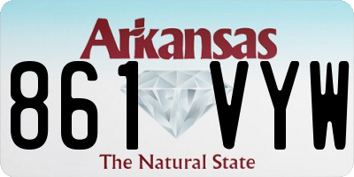 AR license plate 861VYW