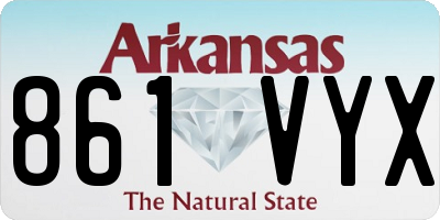 AR license plate 861VYX