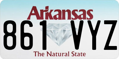 AR license plate 861VYZ